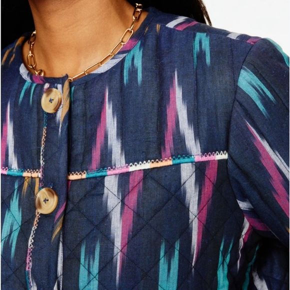 ROLLER RABBIT Ikat Holly Navy Multi Jacket NWT - Picture 4 of 5